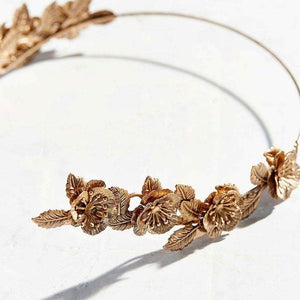 Golden flower headband